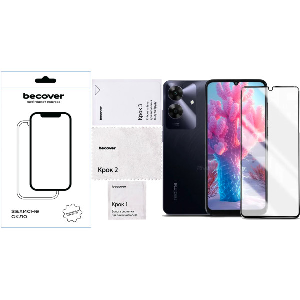 Фото - Защитное стекло для смартфона BeCover for Realme Note 60 Black (713033)