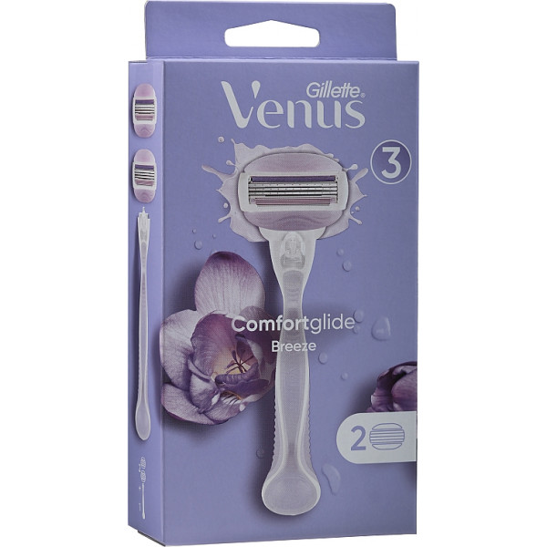 Фото - Станок жіночий Gillette Venus ComfortGlide Breeze з 2 змінними картриджами (7702018886166)