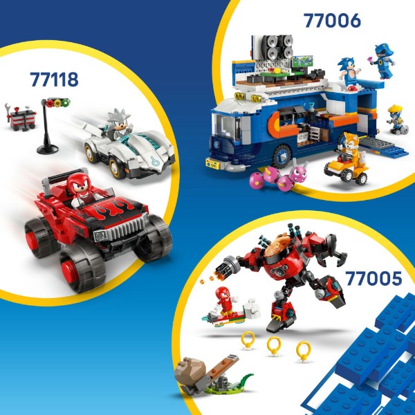 Фото - Конструктор LEGO  Sonic Автомобіль Сільвера vs. монстр вантажівки Наклза (77118)