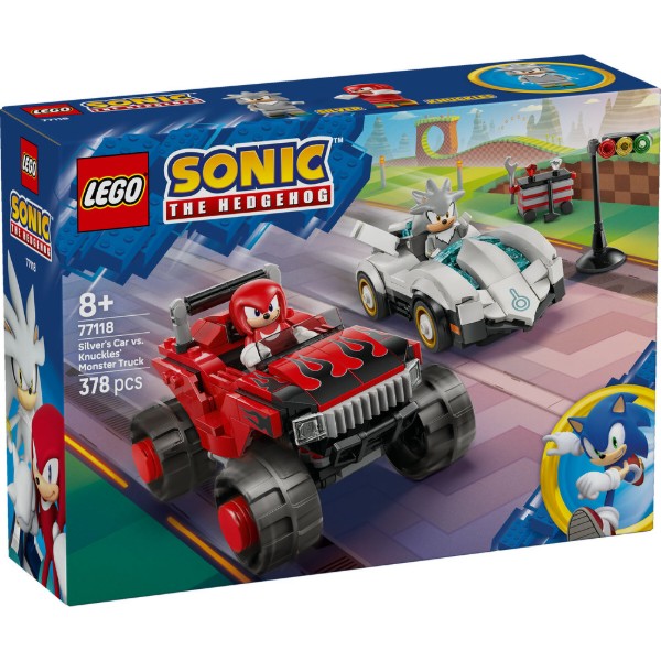 Фото - Конструктор LEGO  Sonic Автомобіль Сільвера vs. монстр вантажівки Наклза (77118)