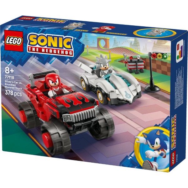Фото - Конструктор LEGO  Sonic Автомобіль Сільвера vs. монстр вантажівки Наклза (77118)