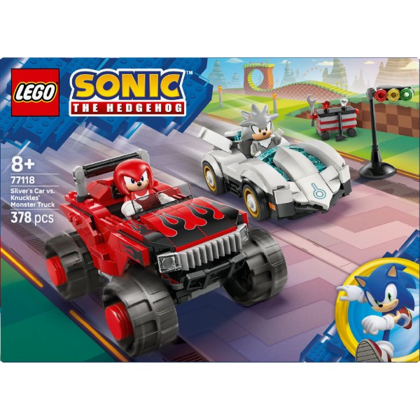 Фото - Конструктор LEGO  Sonic Автомобіль Сільвера vs. монстр вантажівки Наклза (77118)