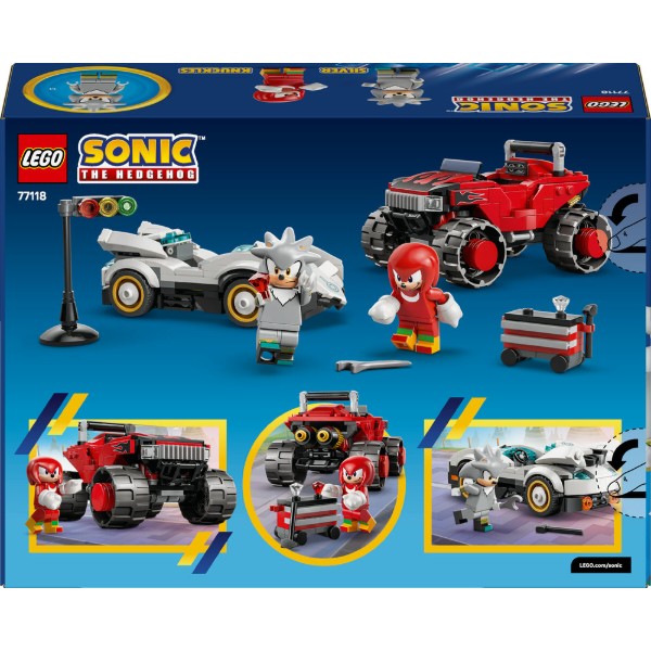 Фото - Конструктор LEGO  Sonic Автомобіль Сільвера vs. монстр вантажівки Наклза (77118)