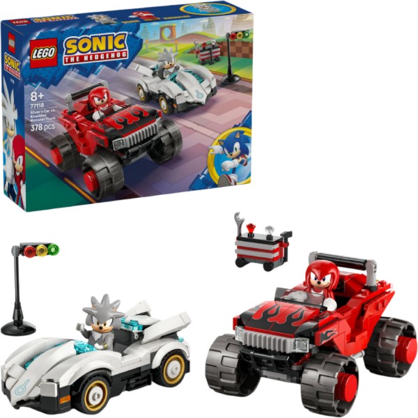 Фото - Конструктор LEGO  Sonic Автомобіль Сільвера vs. монстр вантажівки Наклза (77118)