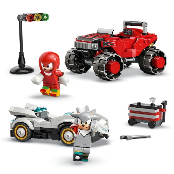 Фото - Конструктор LEGO  Sonic Автомобіль Сільвера vs. монстр вантажівки Наклза (77118)