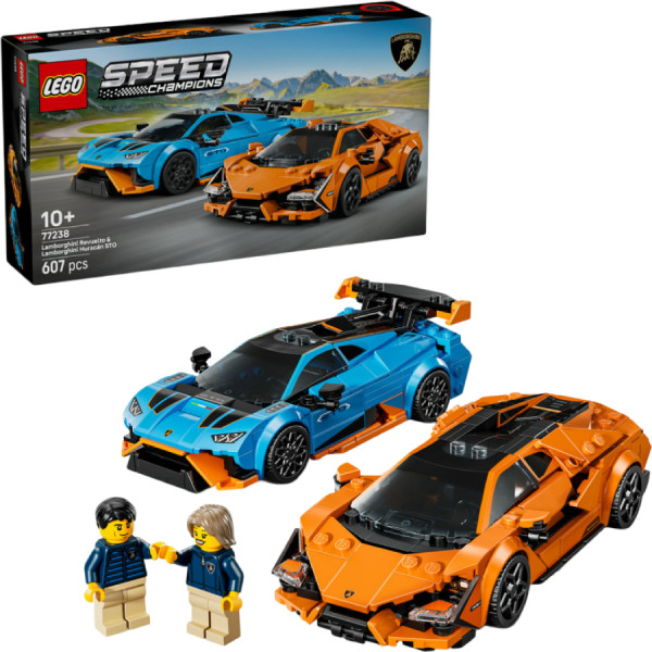 Конструктор LEGO Speed Champions Lamborghini Revuelto и Huracán