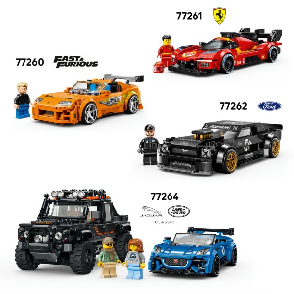 Фото - Конструктор LEGO Speed Champions Jaguar Project 7 и Land Rover Defender (77264)