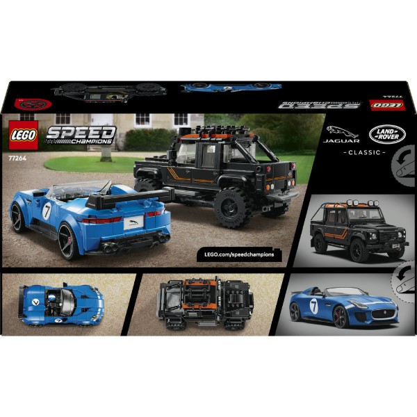 Фото - Конструктор LEGO Speed Champions Jaguar Project 7 и Land Rover Defender (77264)