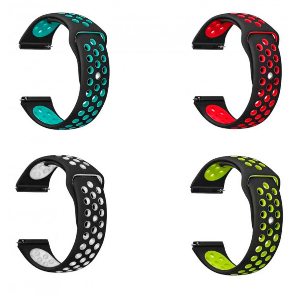 Фото - Ремінець для смарт-годинника BeCover набір 4 кольори Vents Style for LG Watch Sport W280A Girl (706528)