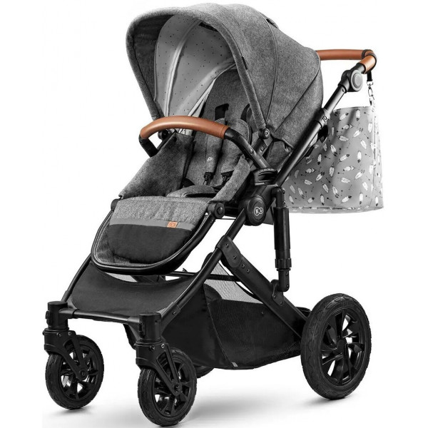 Фото - Коляска универсальная 2 в 1 Kinderkraft Prime Gray + MommyBag (KKWPRIMGRMB200)