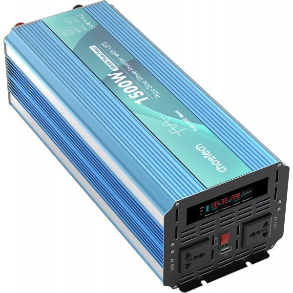 Фото - Інвертор автомобільний Choetech 12V 220V 1500Вт (INV-C1500WUPS-EU)
