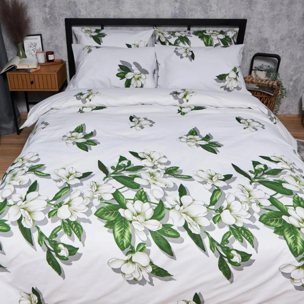 Фото - Комплект постільної білизни Moon&Star Бязь Gold Люкс Wisteria White 160х220 нав. 2х50х70 (MS-820007476)