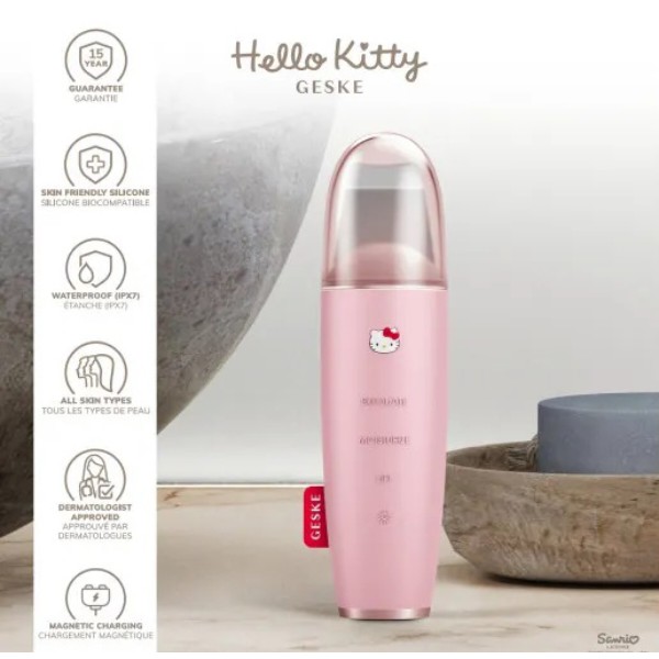 Фото - Прибор для чистки лица GESKE MicroCurrent Skin Scrubber & Blackhead Remover 9 в 1 by Hello Kitty (HK000045PI01)