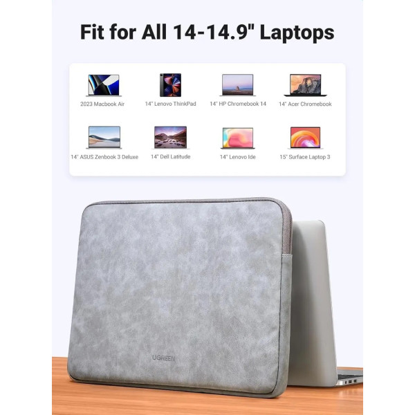 Фото - Чохол для ноутбука UGREEN LP187 Sleeve Case Storage Bag 14''-14.9'' Gray (20476)
