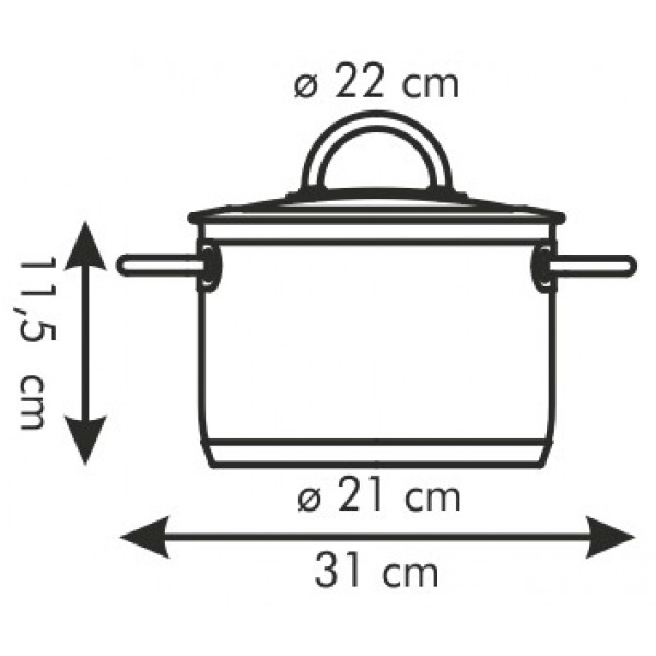 Фото - Каструля tescoma 779222 Vision 22 см 4.0 л
