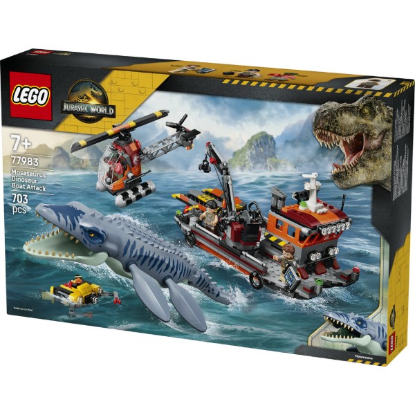 Фото - Конструктор LEGO Jurassic World Напад мозазавра на човен (77983)