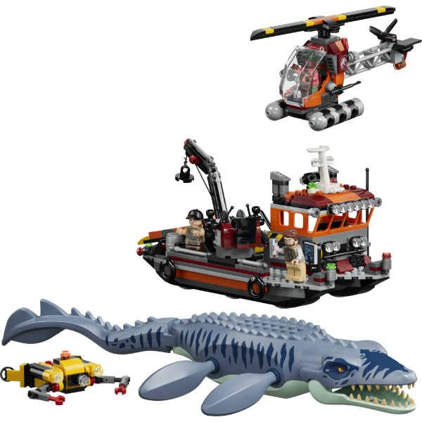 Фото - Конструктор LEGO Jurassic World Напад мозазавра на човен (77983)