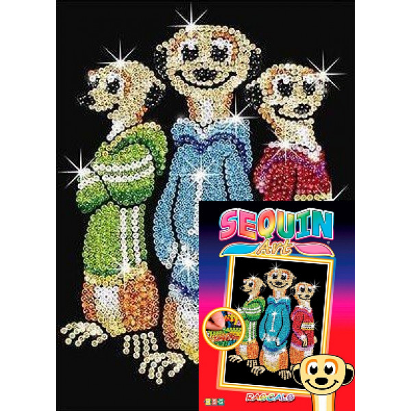 Фото - Набір для творчості з паєток Sequin Art Негідники Сурікати Red (SA1008)