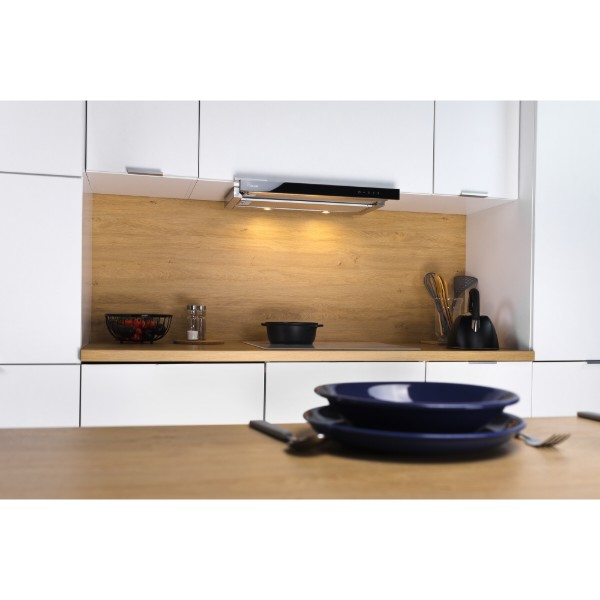 Фото - Витяжка вбудована Akpo WK-7 Light Glass Touch 1200 Inox+Black 60
