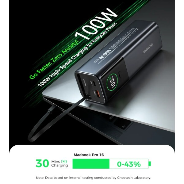 Фото - Батарея мобильная Choetech PD100W 20000mAh (B1012)
