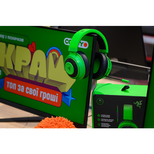 Фото - Гарнітура дротова ігрова Razer Kraken Multi Platform Green (RZ04-02830200-R3M1)
