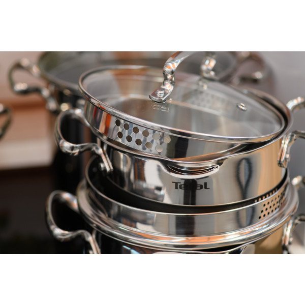 Фото - Набор посуды Tefal G719SA74 Duetto+ 10 пр. с ковшом (кастр. 24/22/20/18 с/кр., ковш 16 см с/кр)