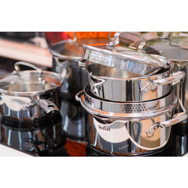 Фото - Набор посуды Tefal G719SA74 Duetto+ 10 пр. с ковшом (кастр. 24/22/20/18 с/кр., ковш 16 см с/кр)