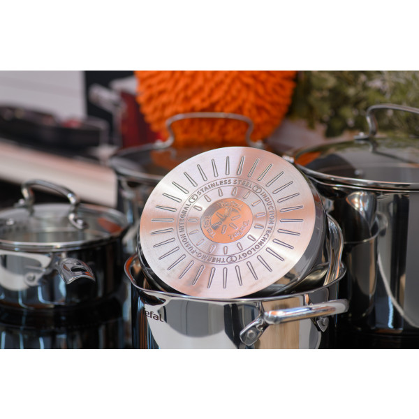 Фото - Набор посуды Tefal G719SA74 Duetto+ 10 пр. с ковшом (кастр. 24/22/20/18 с/кр., ковш 16 см с/кр)