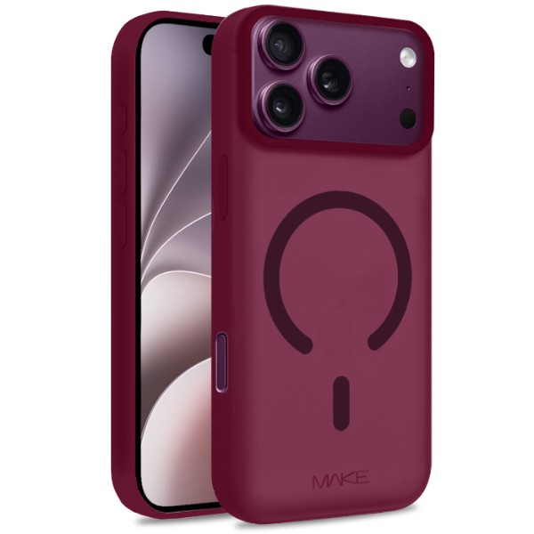 Фото - Чохол для смартфона MAKE Aura Magnet for Apple iPhone 18 Pro Max/17 Pro Max, Burgundy (MCLAM-AI18PM/17PMRD)