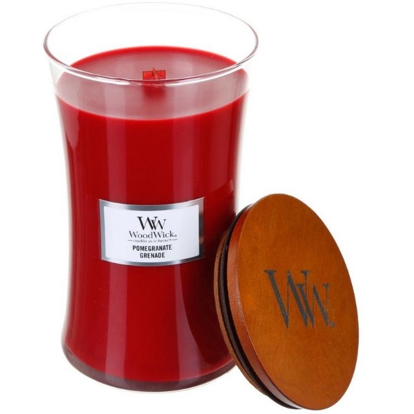 Фото - Свеча стекло Woodwick Large Pomegranate (Гранат) 609г (1725417E)