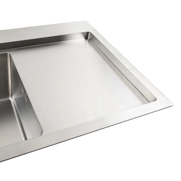 Фото - Мойка кухонная Platinum 78x43 L Handmade (два отверстия, круглый сифон 3,0/0,8)