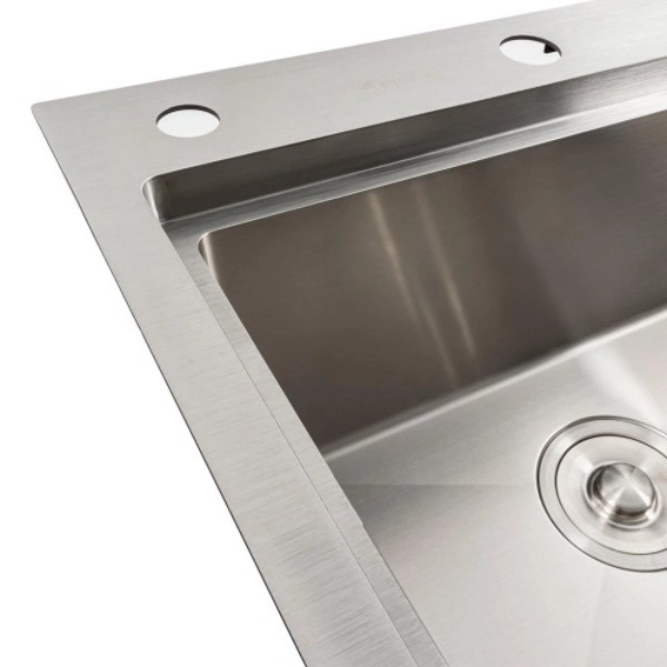 Фото - Мойка кухонная Platinum 78x43 L Handmade (два отверстия, круглый сифон 3,0/0,8)