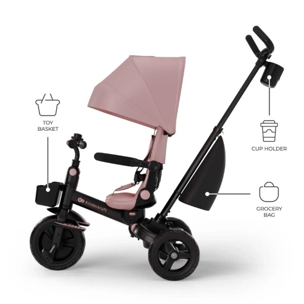 Фото - Триколісний велосипед Kinderkraft Aveo 2 Plus Pink (KRAVEO02PNK0000)