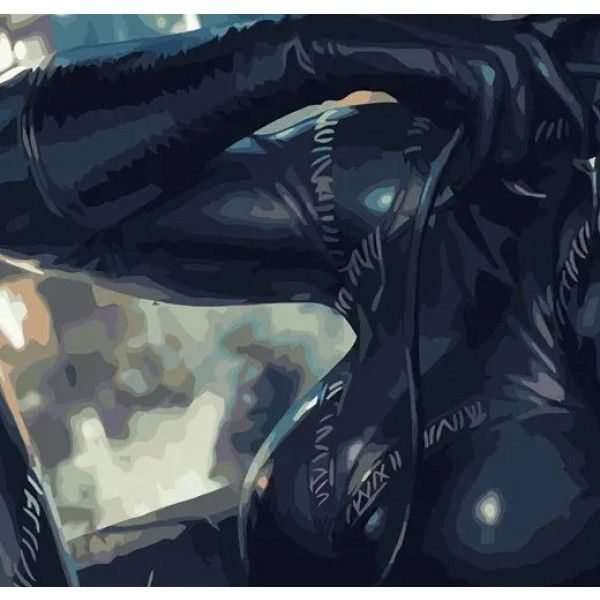 Фото - Картина по номерам Strateg Соблазнительная женщина-кошка 40х50 см (VA-2993)