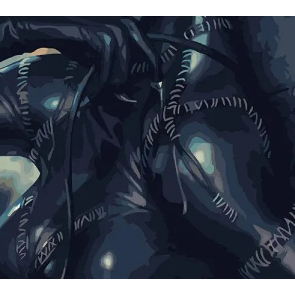 Фото - Картина по номерам Strateg Соблазнительная женщина-кошка 40х50 см (VA-2993)