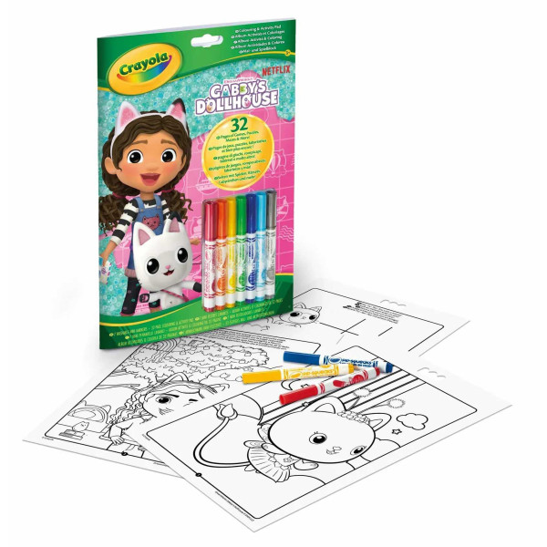 Фото - Набор для рисования Crayola Gabby's Doll's House 32 стoр. 1 и 7 фломастеров (04-7024G)