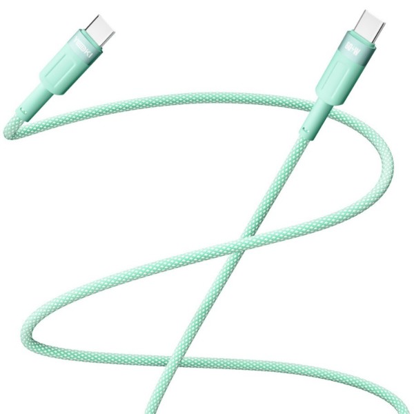 Фото - Кабель YOKI STYLE Type-C to Type-C 60W 1.2m Green (YK-ST41)