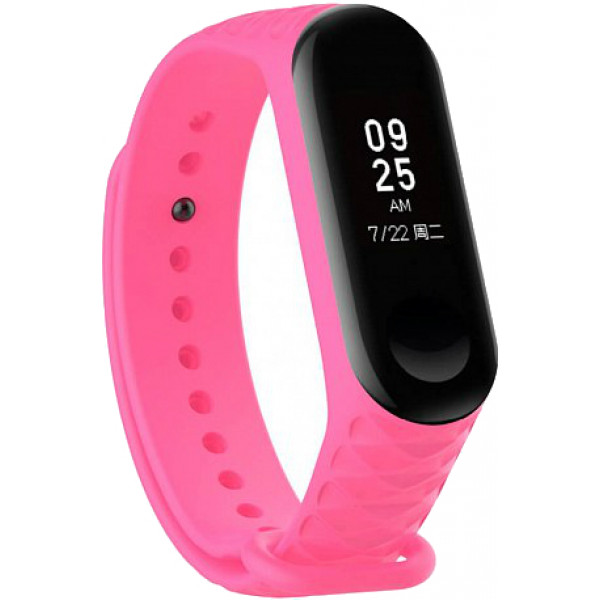 Фото - Ремінець для фітнес-браслету Xiaomi Ribbed Strap for Mi Band 3 Pink (XMB3-RIB-PK)