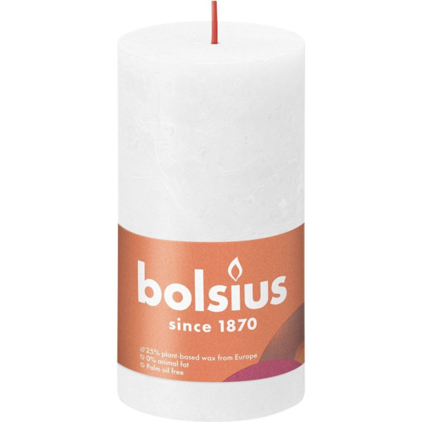Фото - Свічка декоративна Bolsius SHINE 130/68 біла (790302)