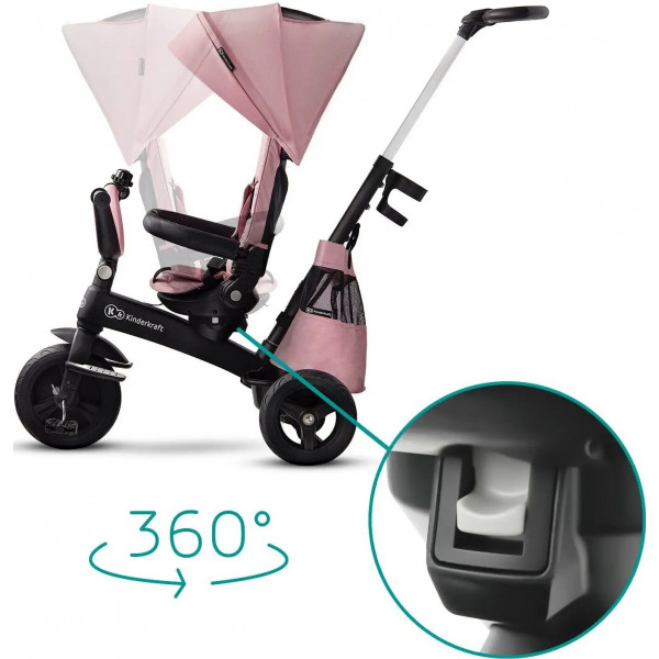 Фото - Триколісний велосипед Kinderkraft Easytwist Mauvelous Pink (KKRETWIPNK0000)