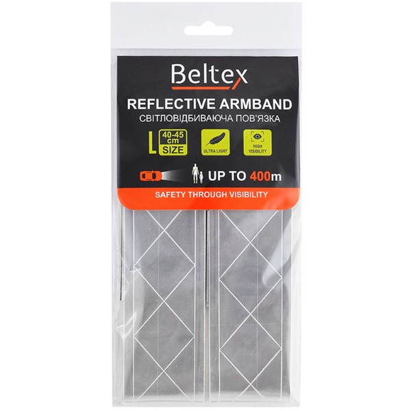 Фото - Светоотражающая лента Beltex L 40-45 см Gray (BX70320)