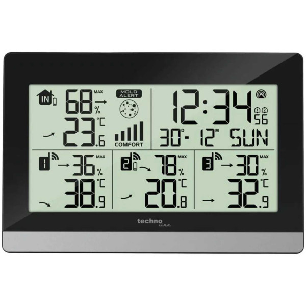 Фото - Термогігрометр Technoline WS7065 Black/Silver