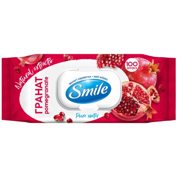 Фото - Салфетки гигиенические влажные Smile Гранат 100 шт. (42224940)