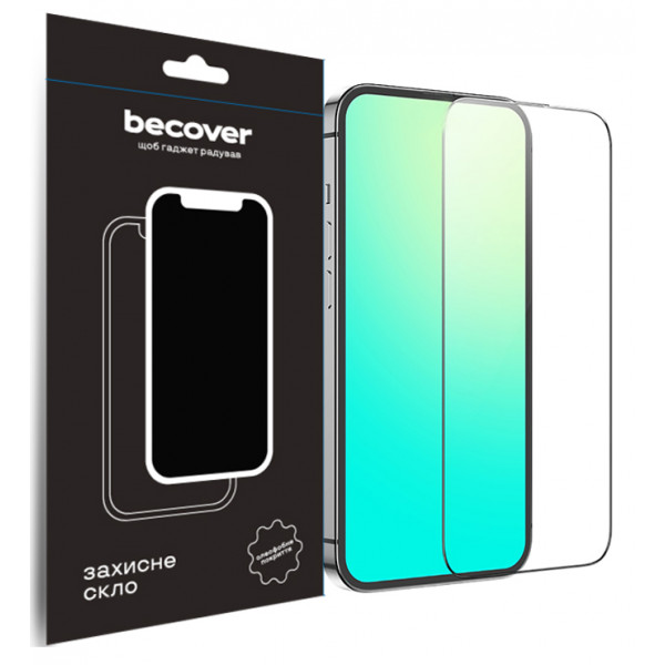 Фото - Захисне скло для смартфону BeCover for Apple iPhone 15 Black (709719) Фото - Захисне скло для смартфону BeCover for Apple iPhone 15 Black (709719)