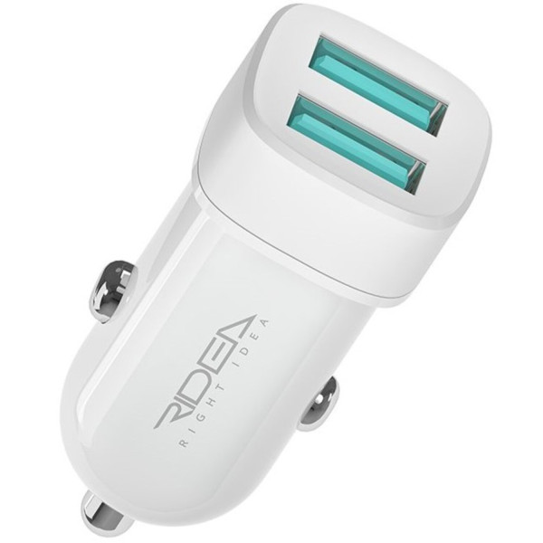 Фото - Автомобільний зарядний пристрій Ridea Grand Type-C 2USB 2.4 A White (RCC-21212)