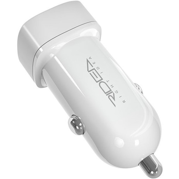 Фото - Автомобільний зарядний пристрій Ridea Grand Type-C 2USB 2.4 A White (RCC-21212)