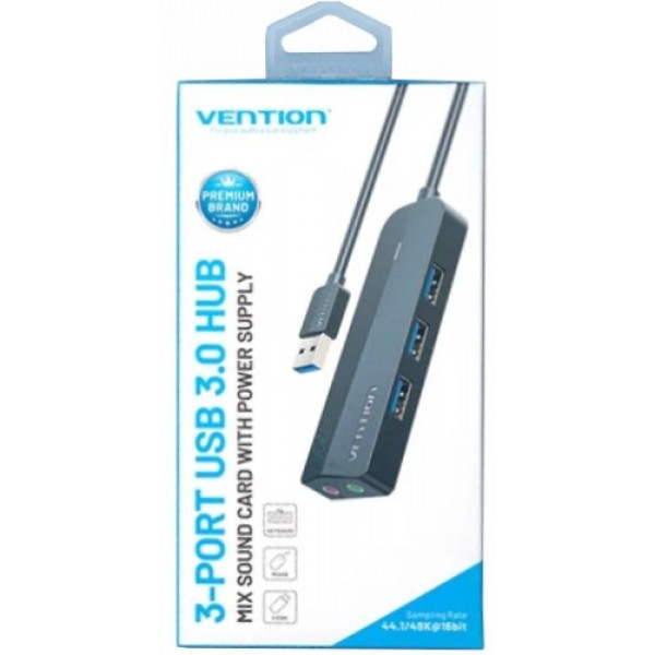 Фото - Хаб USB Vention USB 3.0 4хUSB 3.0/2хTRS Audio/USB Micro 1.0 м (CHIBF)