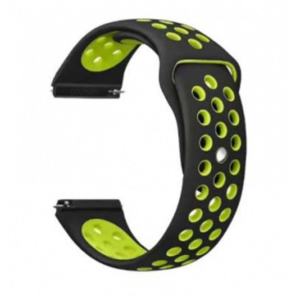Фото - Ремінець для смарт-годинника BeCover Nike Style for Xiaomi Amazfit Bip/Bip Lite/Bip S Lite/GTR 42mm/GTS/TicWatch S2/TicWatch E Black-Yellow (705706)