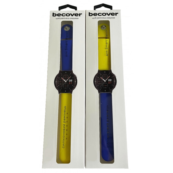 Фото - Ремінець для смарт-годинника BeCover набір Ukrainian Freedom for Honor MagicWatch 2 (22mm)/Huawei Watch 3 Pro Classic 46mm Yellow-Blue (707825)