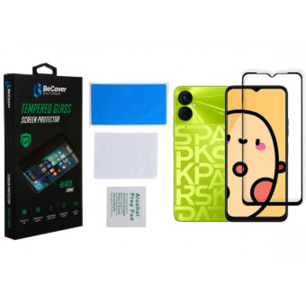 Фото - Захисне скло для смартфону BeCover for Tecno Spark 9 Pro (KH7n) Black (708169)